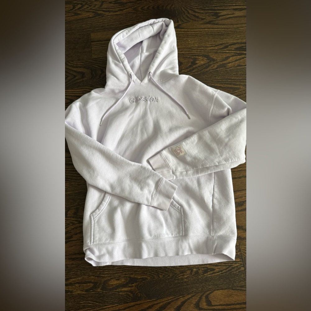 Size L purple Glossier Hoodie